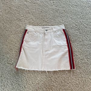 TOPSHOP white denim skirt
